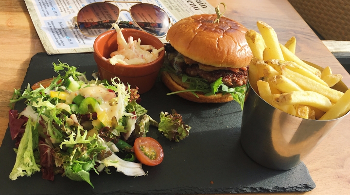 Steak Burger and Chips